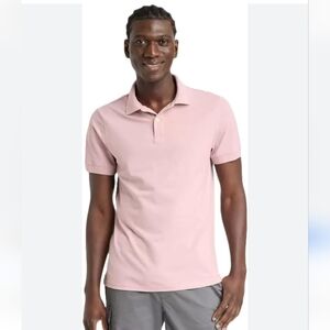 New Goodfellow & Co Light Baby Pink Polo Style Short Sleeve Shirt Size Large